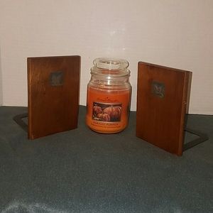 Candle and Bookends